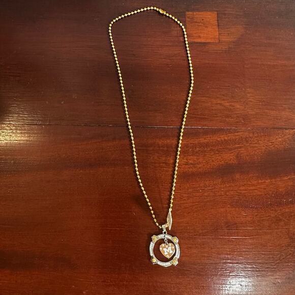 C*Note NWT Stainless Steel Pendant Heart Necklace Initial M Monogram $110 - Picture 7 of 12